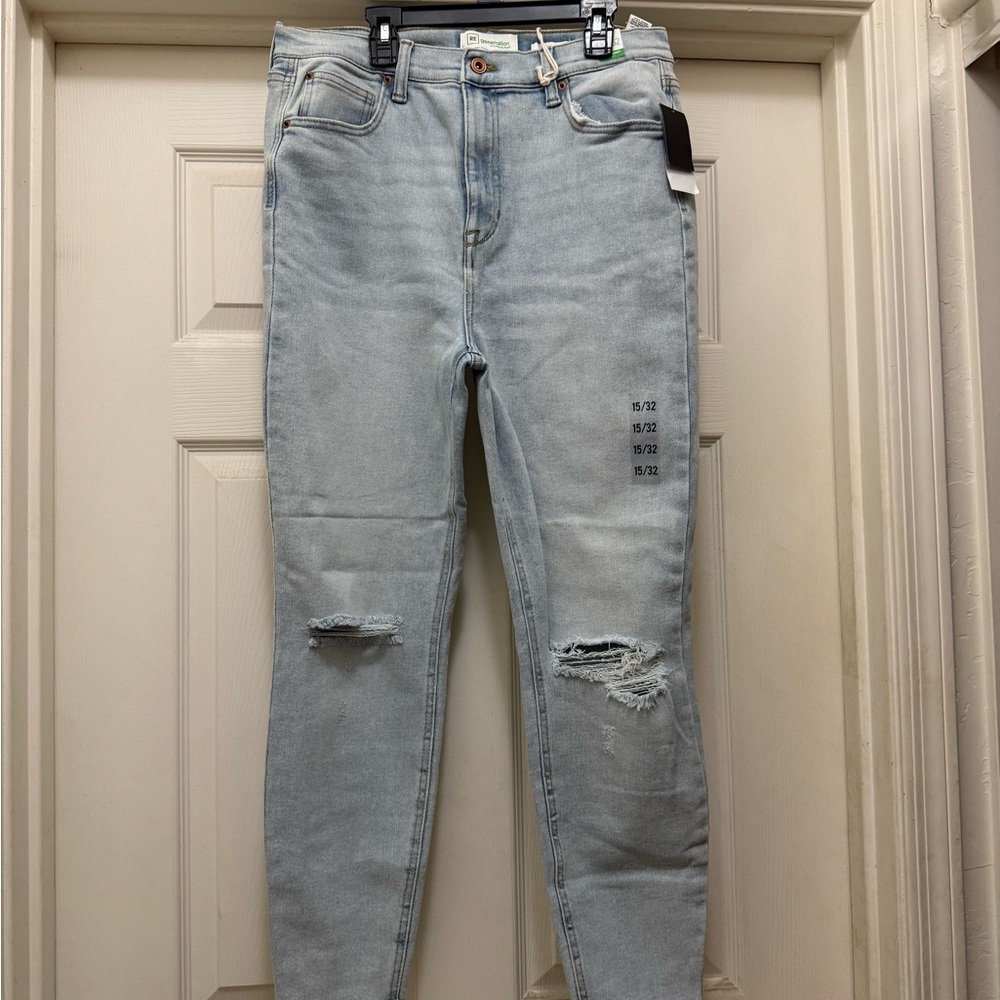 Light Blue Distressed Women's Jeans